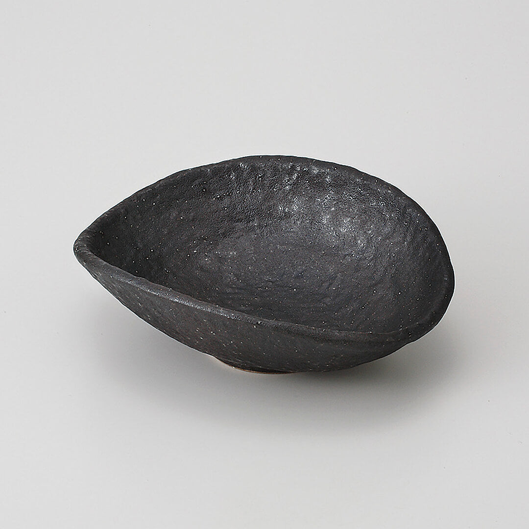 黒荒 楕円向付 [ 小鉢・中鉢 ] 17×13.4×5.7cm