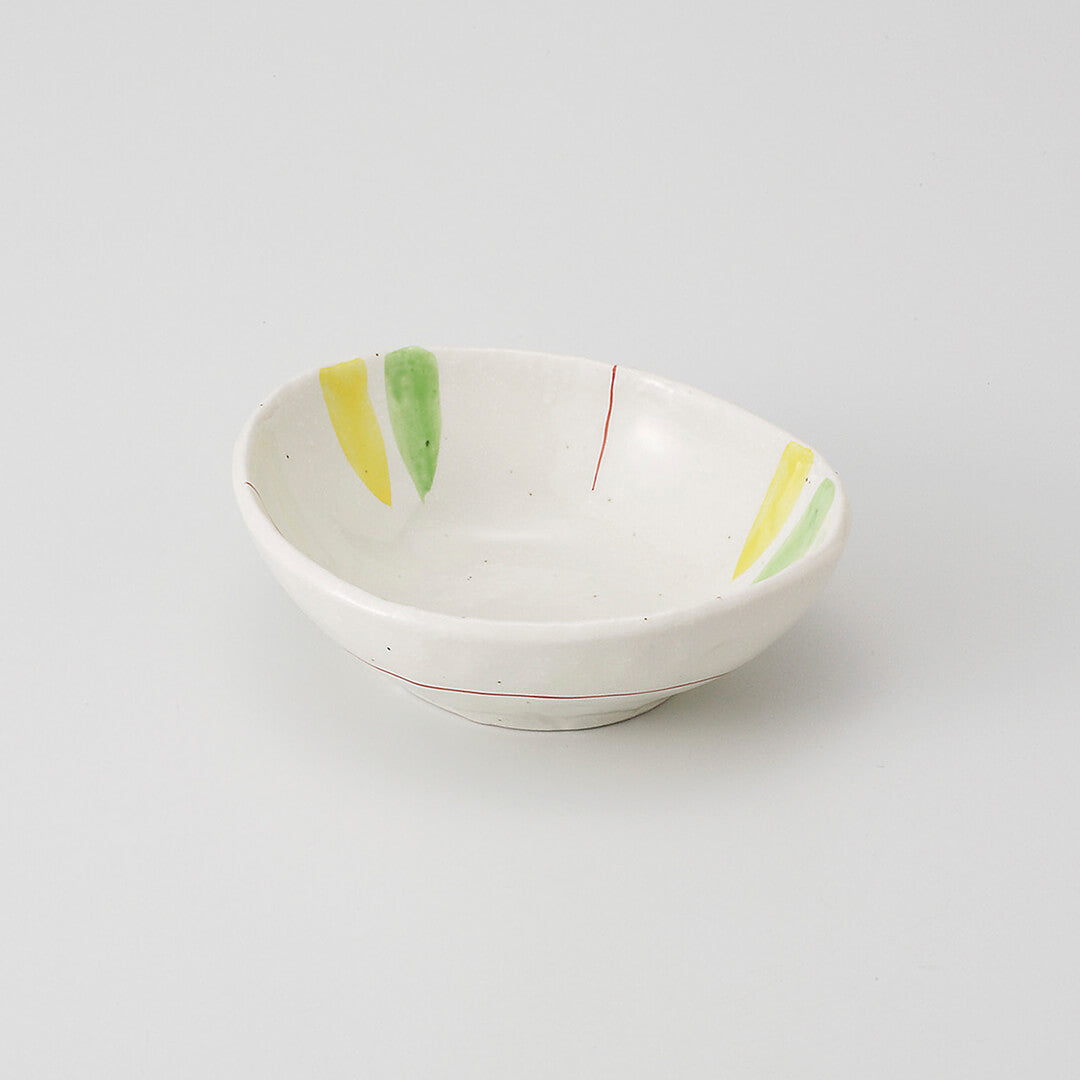 もえぎ十草 たまご浅小鉢 [ 小鉢 ] 11.8×9.8×3.8cm