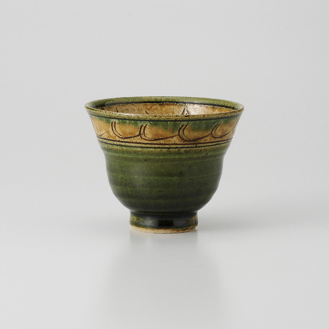 黄瀬戸ライン カップ [ 湯呑・カップ ] 10.7×8.4cm 280cc