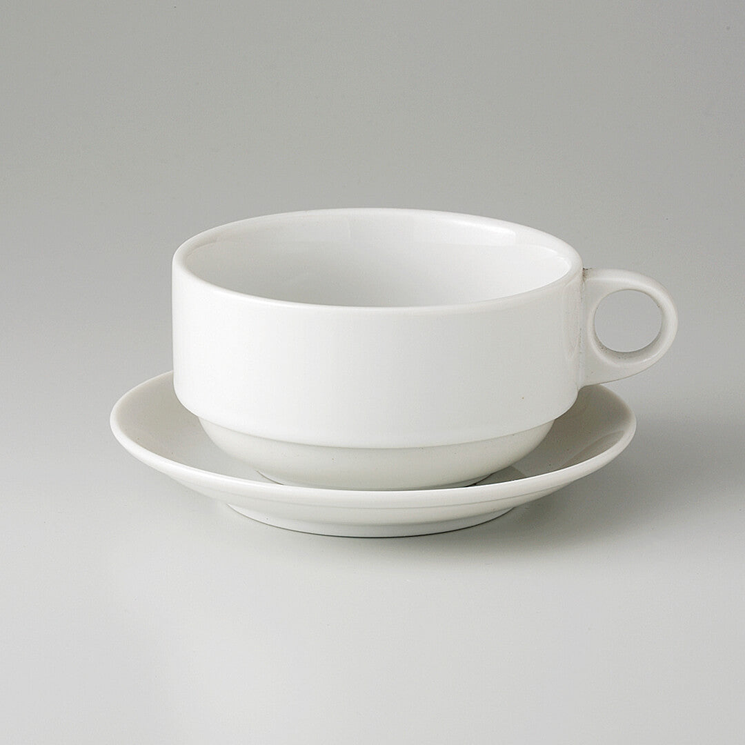 白中華 スタック片手スープC [ マグ・スープカップ ] 13.4×10.8×5.5cm