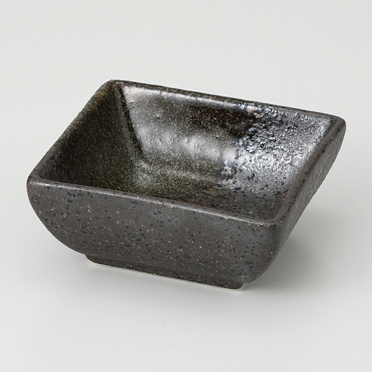 黒伊賀 角小付 7.5×3.2cm