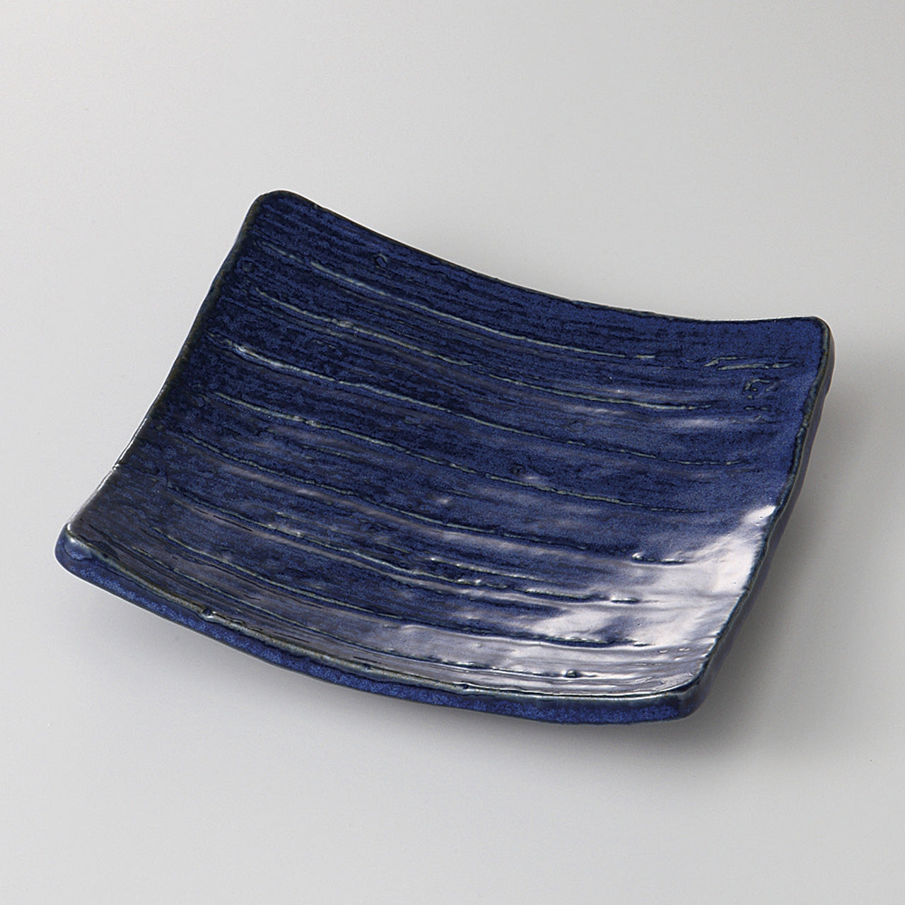 青窯変 四つ足角前菜皿 16.5×16.5×3.5cm