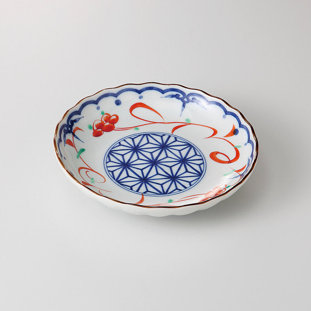吉祥赤絵 菊50皿 [ 取皿・銘々皿 ] 16.5×3.5cm