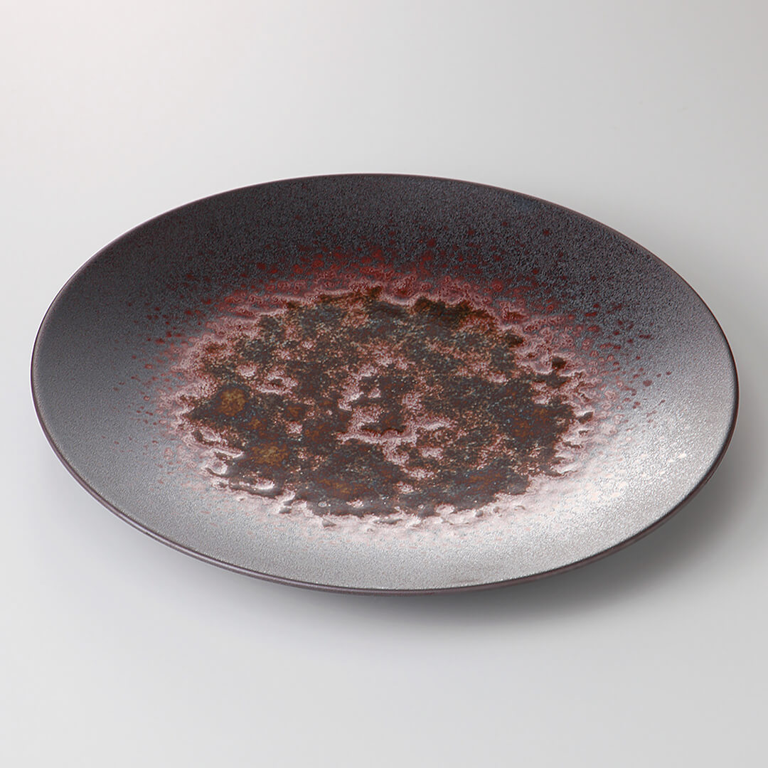 火色釉彩 7寸皿 [ 中皿 ] 21.5×2.5cm