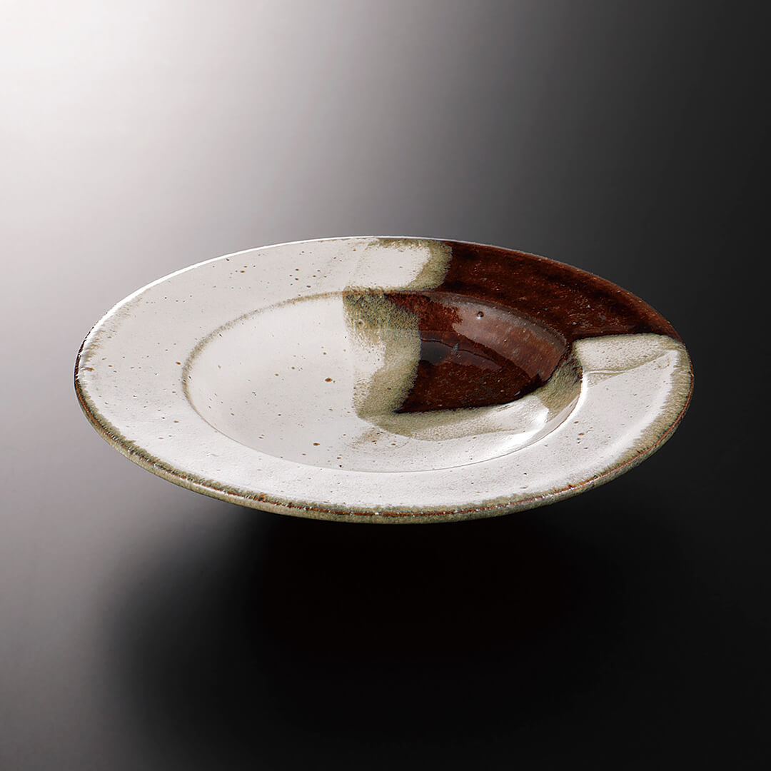 朝鮮唐津 リム6.5浅鉢 [ 向付 ] 19.6×3.5cm
