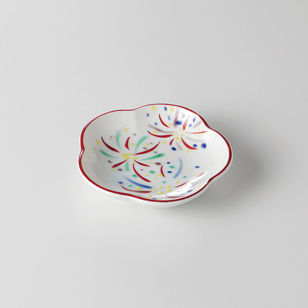 花火 梅型小皿 [ 小皿・豆皿 ] 8.5×1.8cm