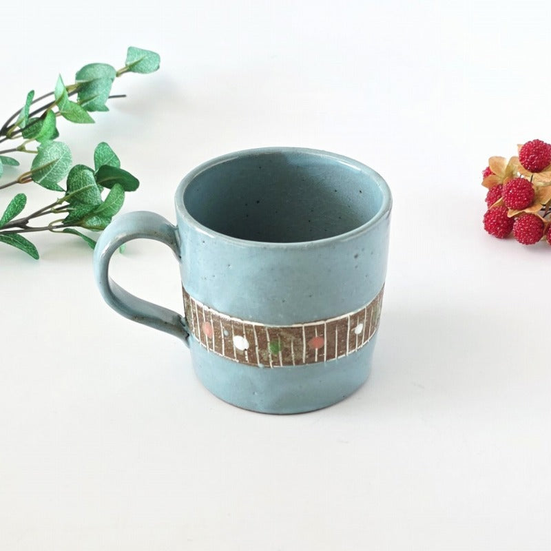 美濃焼 どんな食卓にも自然となじむ ヒスイライン 切立コーヒー | すっきり持てる 切立のコーヒーカップ 280cc ( マグ / スープカップ )