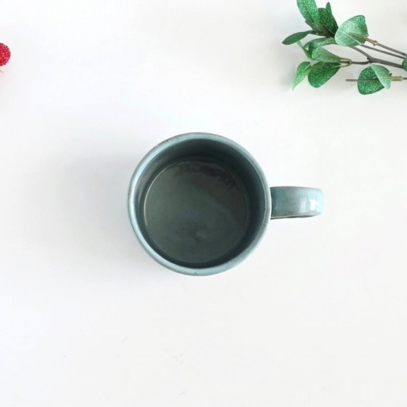 美濃焼 どんな食卓にも自然となじむ ヒスイライン 切立コーヒー | すっきり持てる 切立のコーヒーカップ 280cc ( マグ / スープカップ )