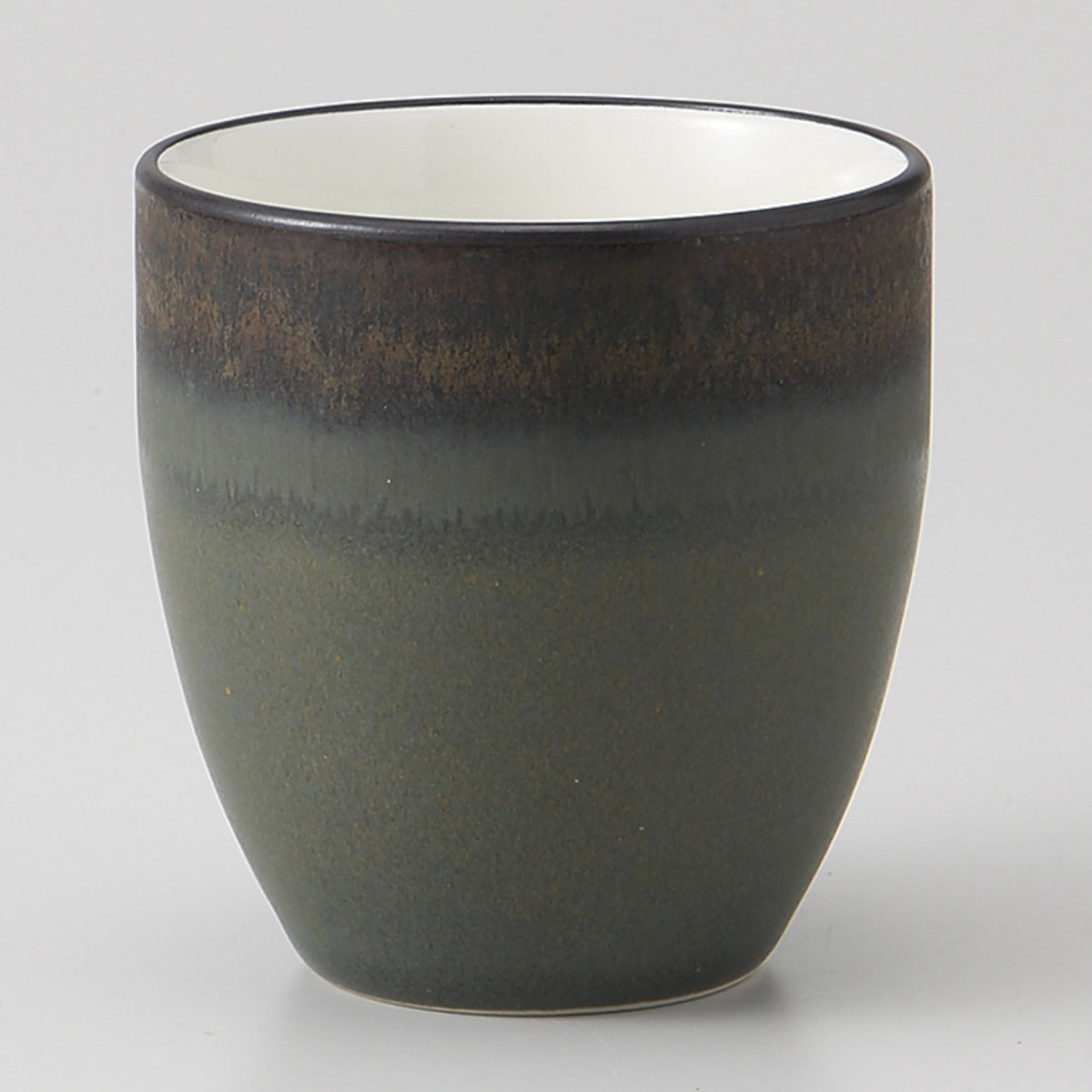 mossグリーン なつめカップ(小) 7.4×7.4cm