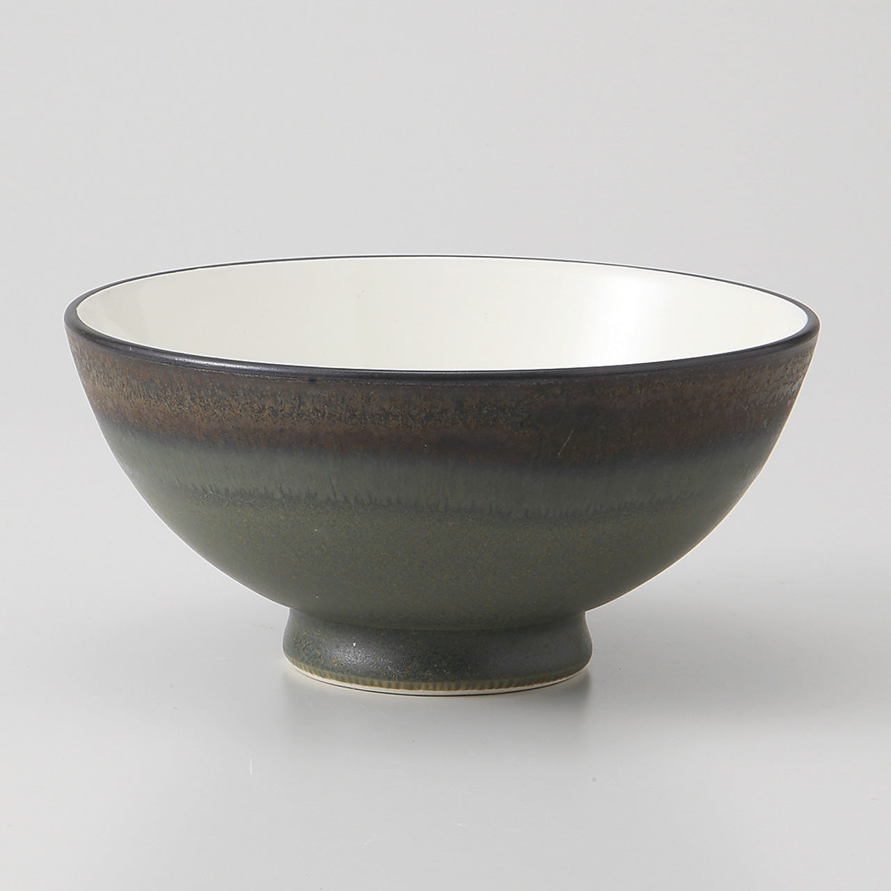 mossグリーン 飯碗(大) 13.5×6.5cm