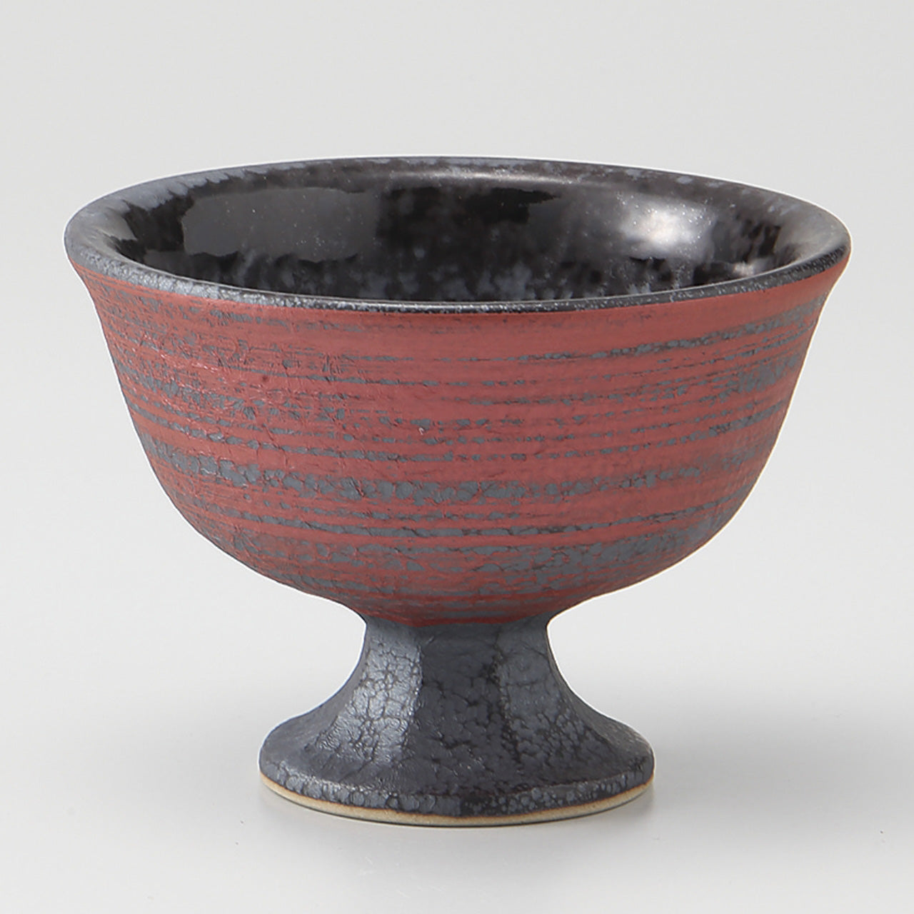 いぶし赤銀彩 高台小鉢 10.5×7.5cm