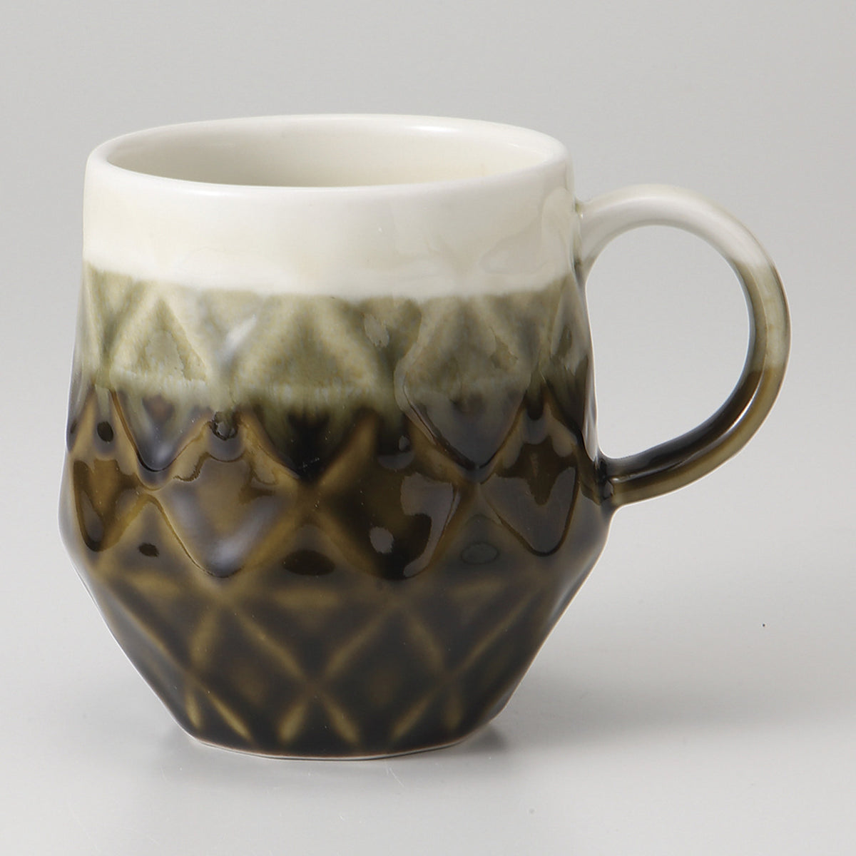 オリベヌリワケ 菱紋マグ 12×9×H9.8cm 390cc