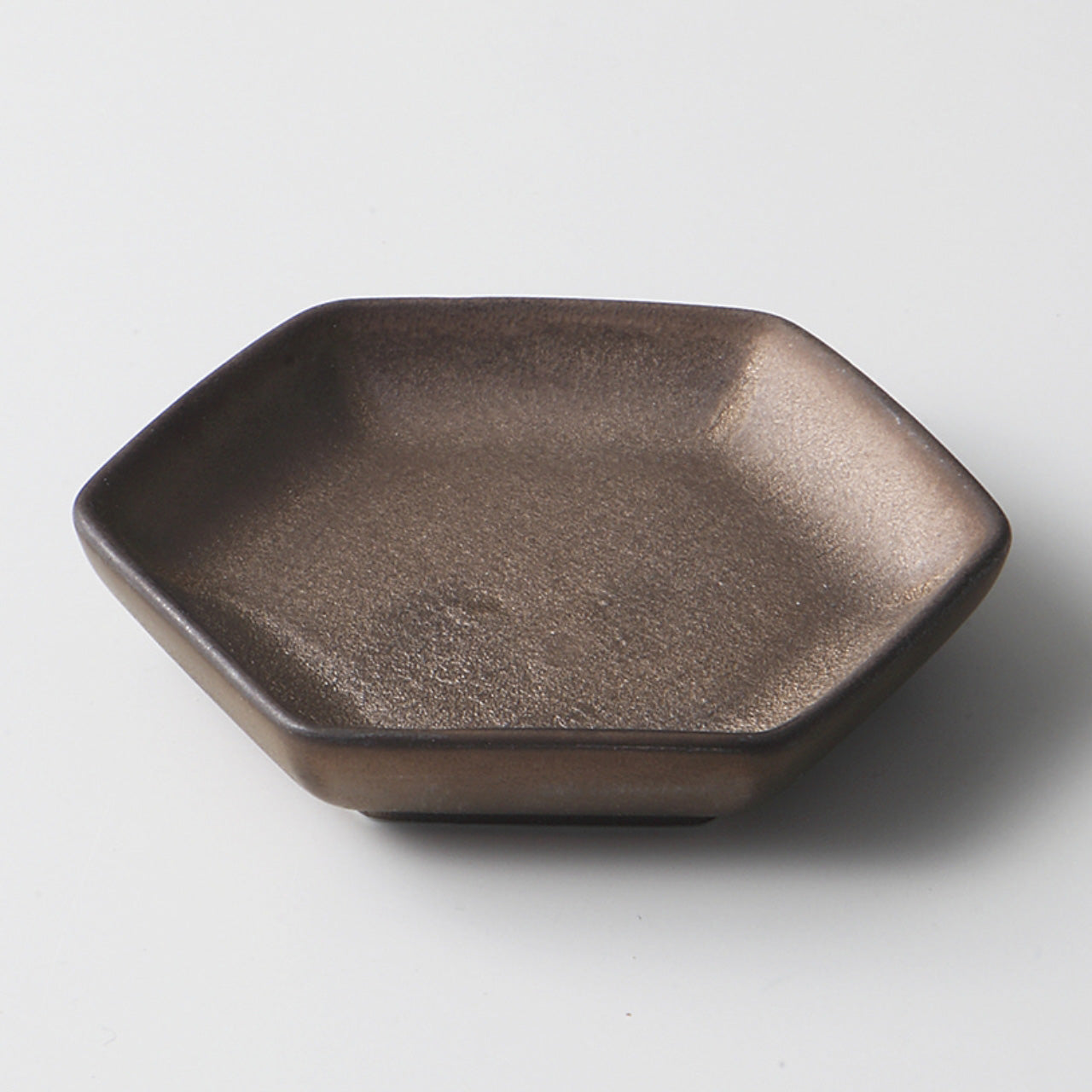 ゴールド 六角豆皿 9×8.2×1.7cm