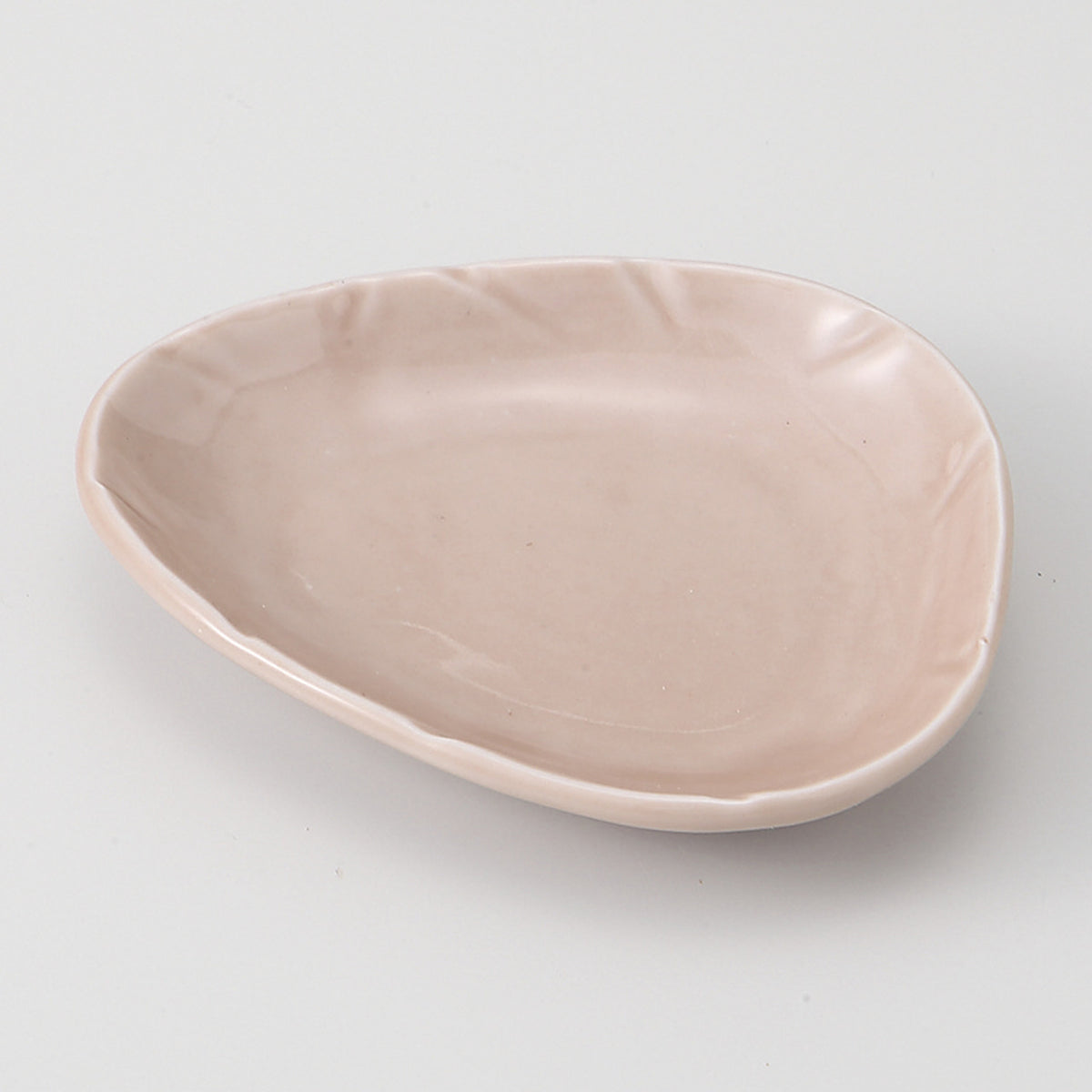 ピンク おにぎり小皿 10.5×8.6cm