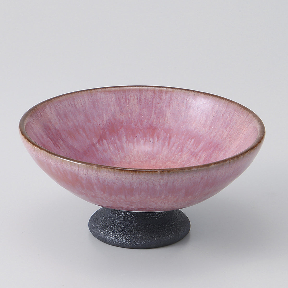 ピンク 高台デザートL 12×5.7cm