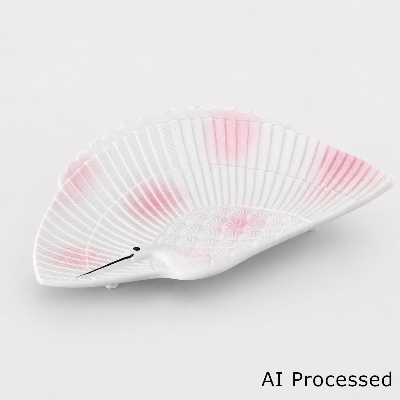 ピンク吹 鶴型向付 25×14.8×4cm