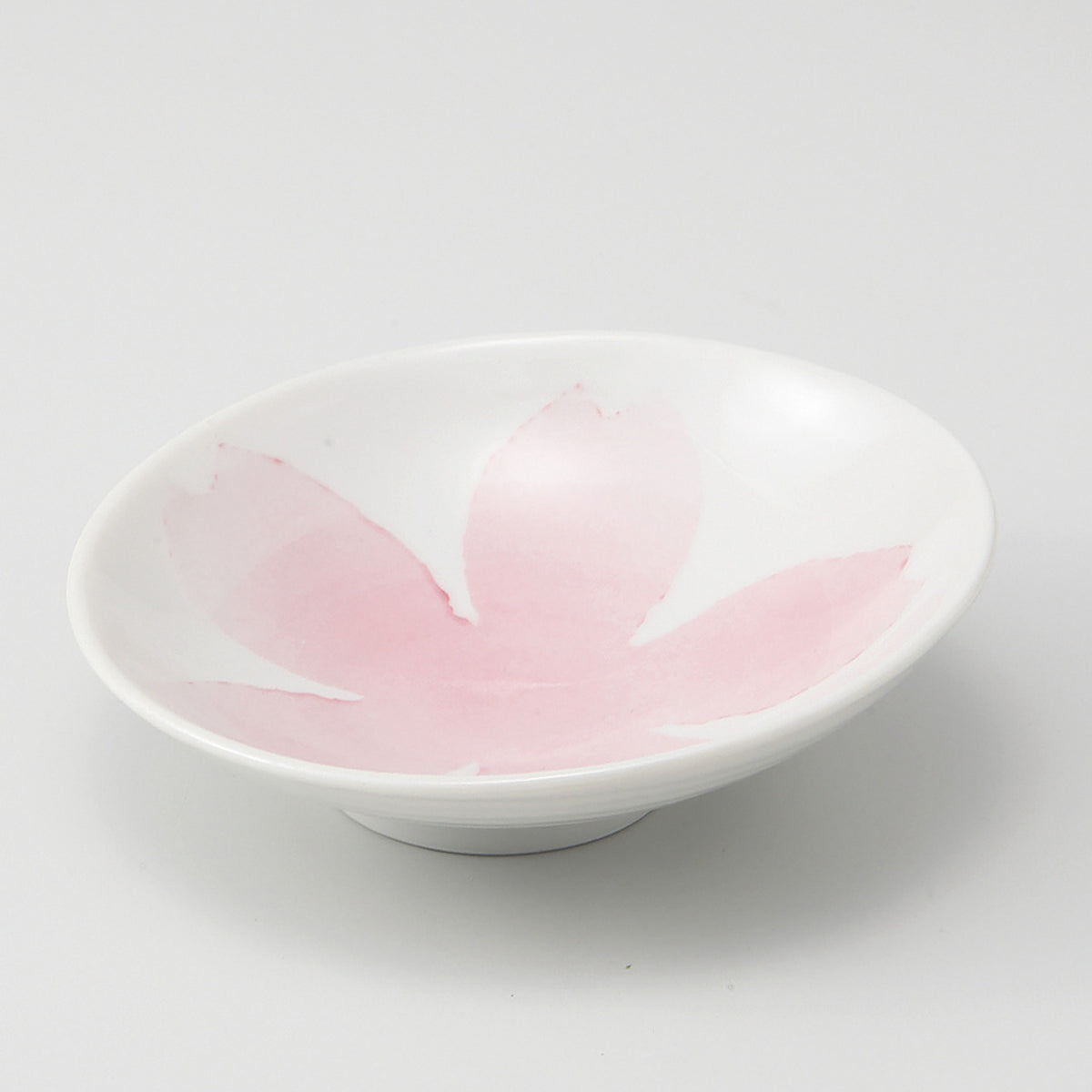 ピンク吹桜 楕円向付 15.8×15×4.5cm