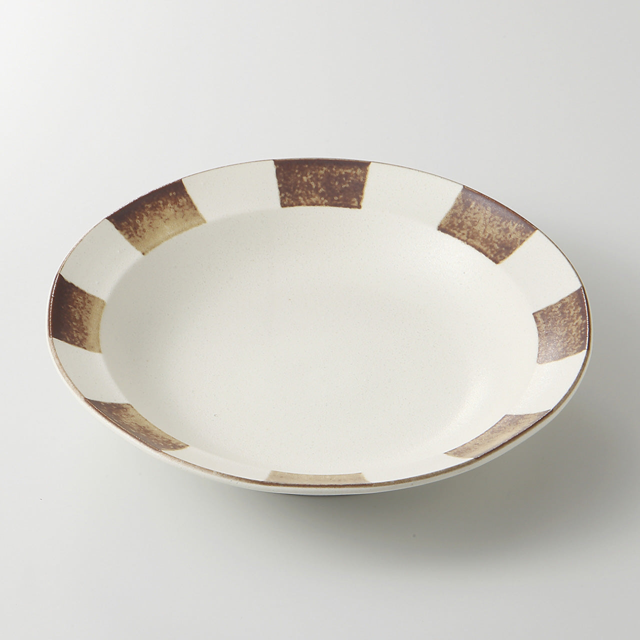 ブラウン十草 7.0リム深皿 21.5×4.1cm