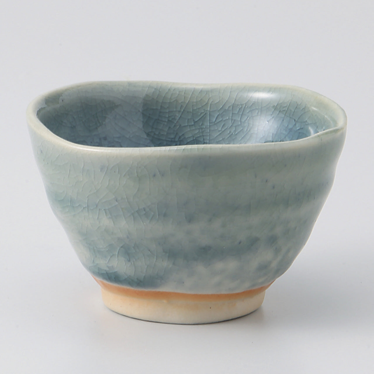 ブルー貫入 ろくべえ千代口 7×6.9×4.5cm