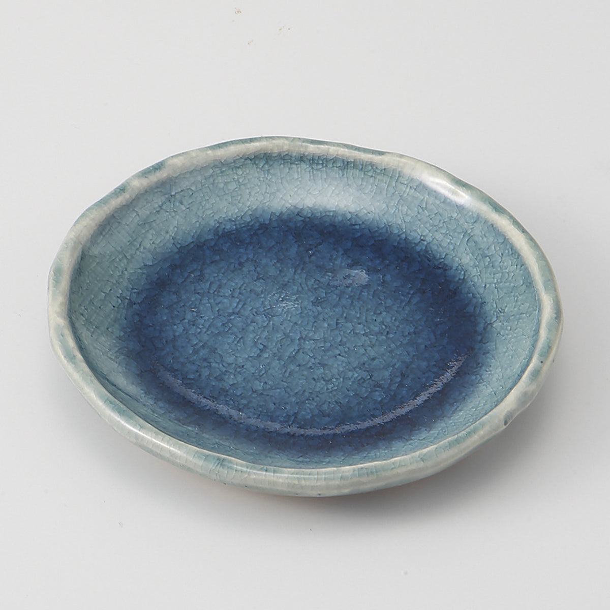 ブルー貫入 丸小皿 10.7×1.6cm