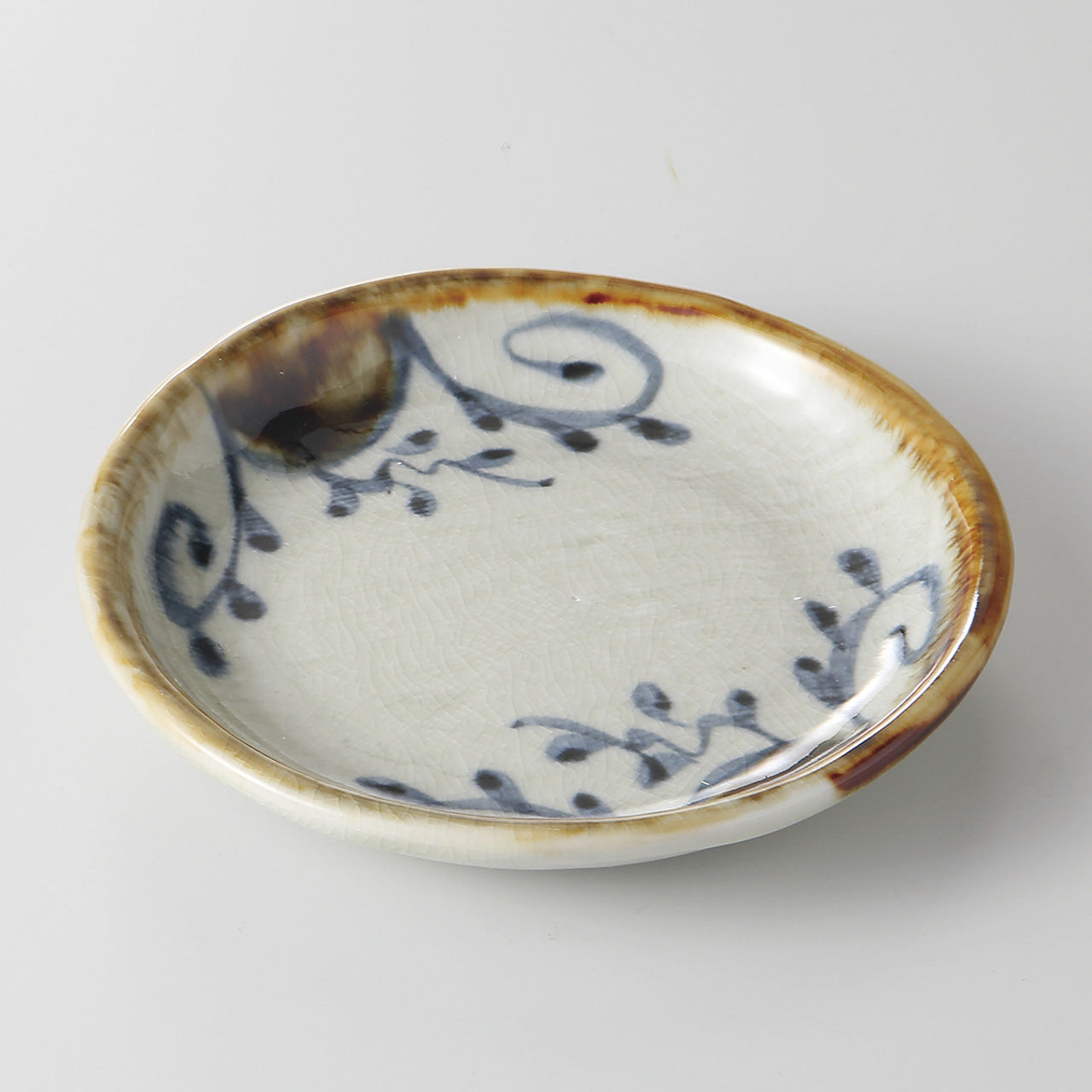やちむん 玉渕4.5寸皿 13.8×2.5cm