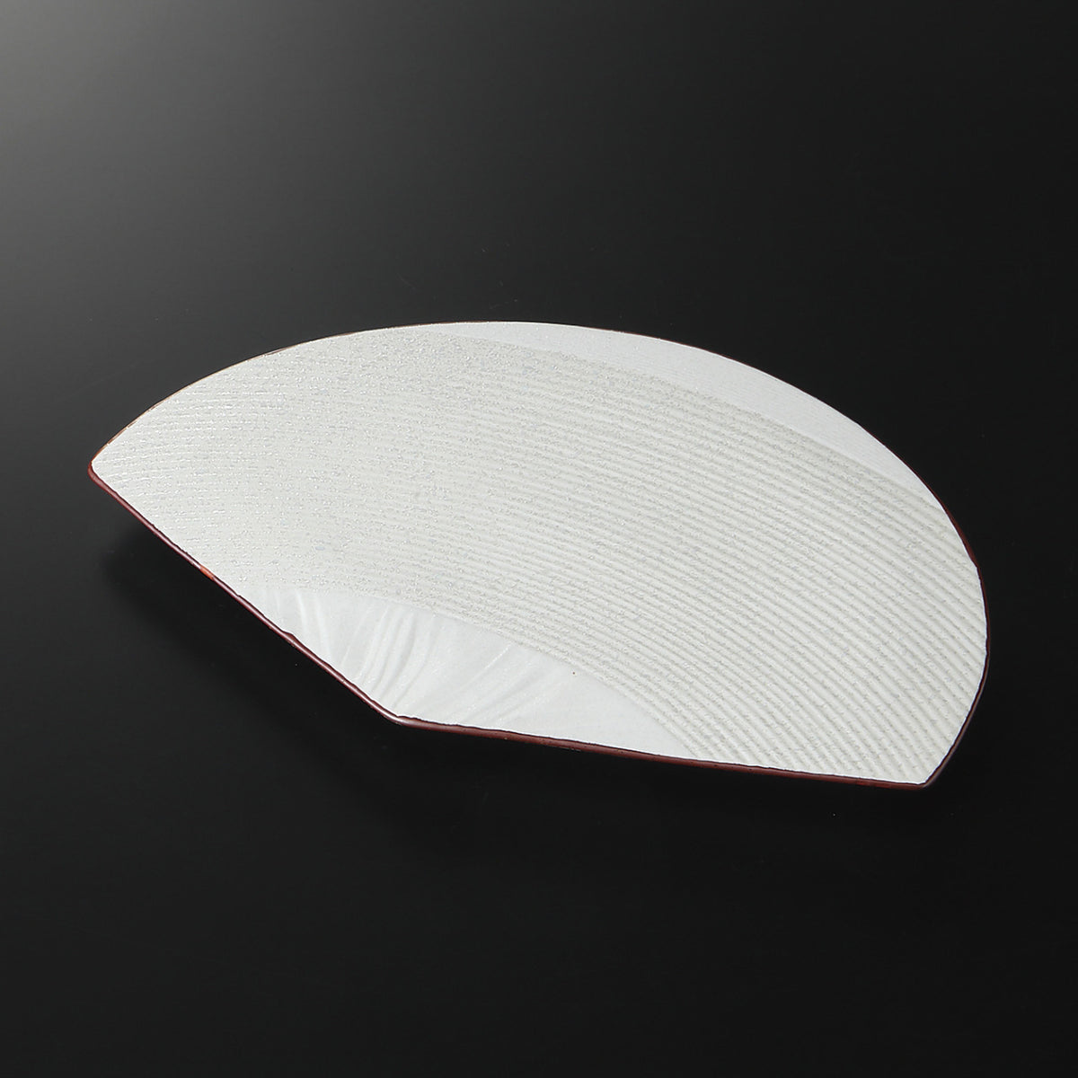ラスター彩 扇皿 16×23×1.2cm
