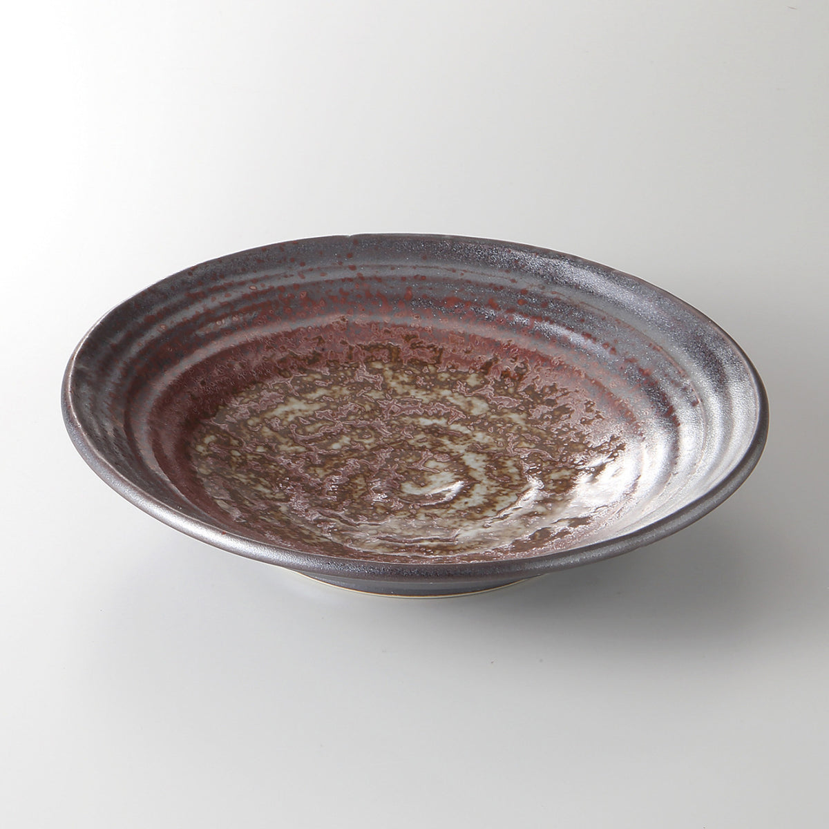 火色釉彩 荒引大皿 28.8×5.5cm