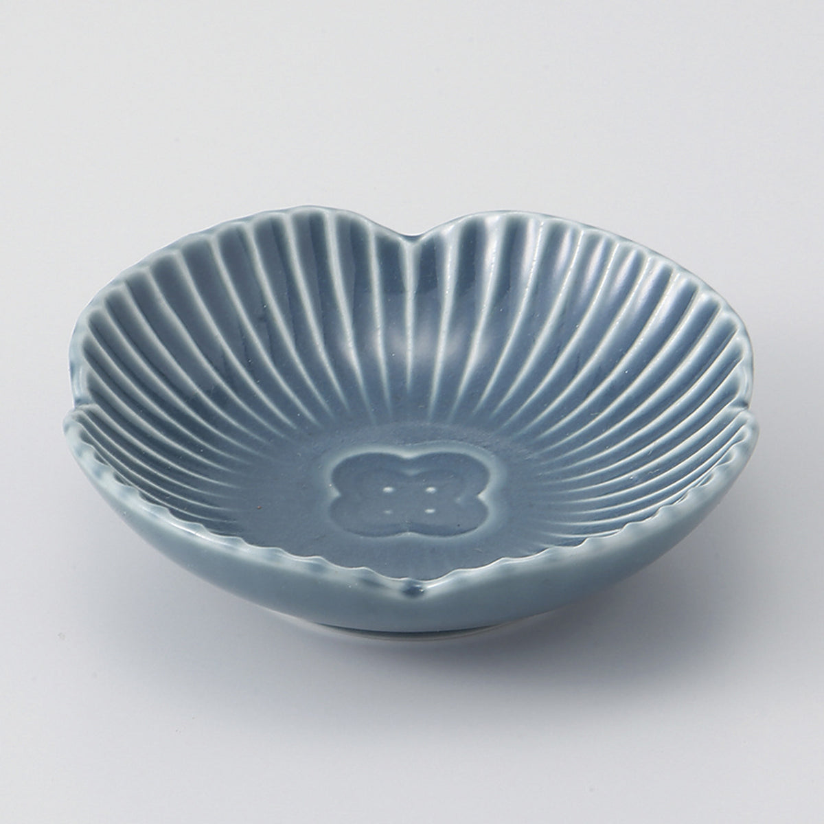 灰うのふ 梅彫皿S 8.5×2.5cm