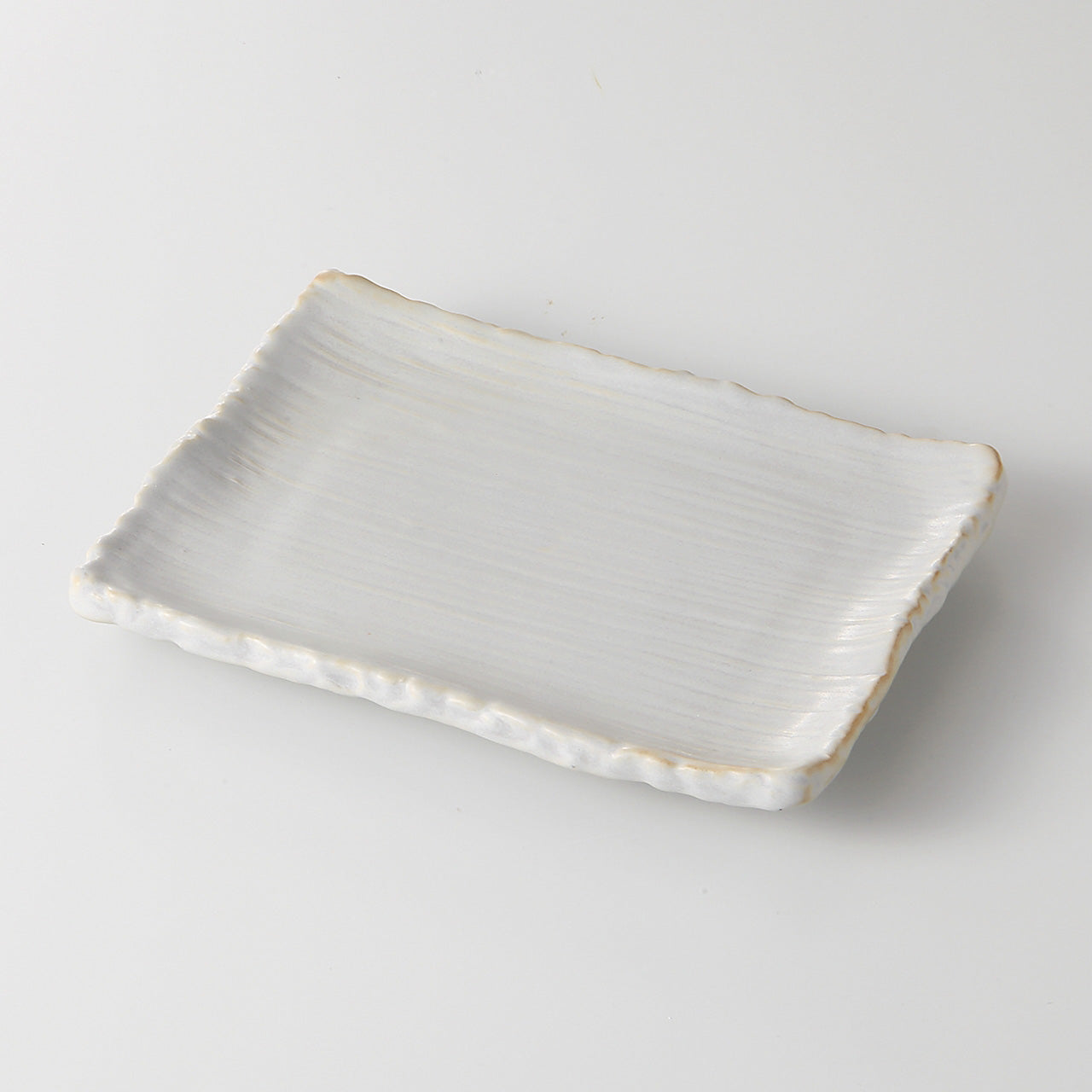 灰マットグレー 渕厚千筋取皿 16.5×12×2cm