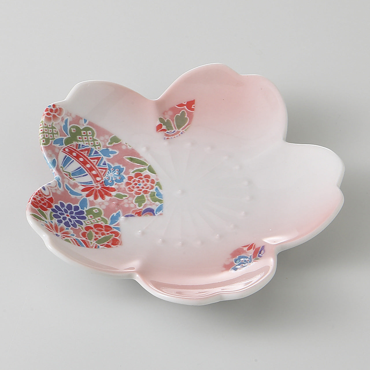 京友禅 桜花中皿 12×12×1.5cm