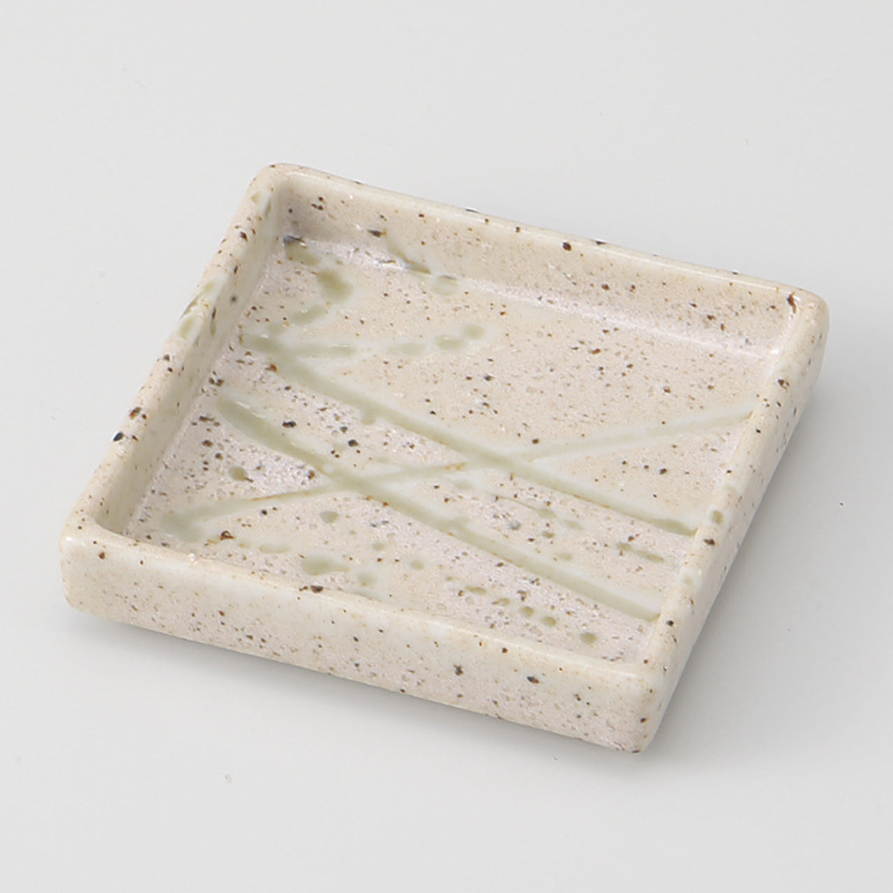 均窯はんてん 角小皿 7.2×7.2×1.7cm