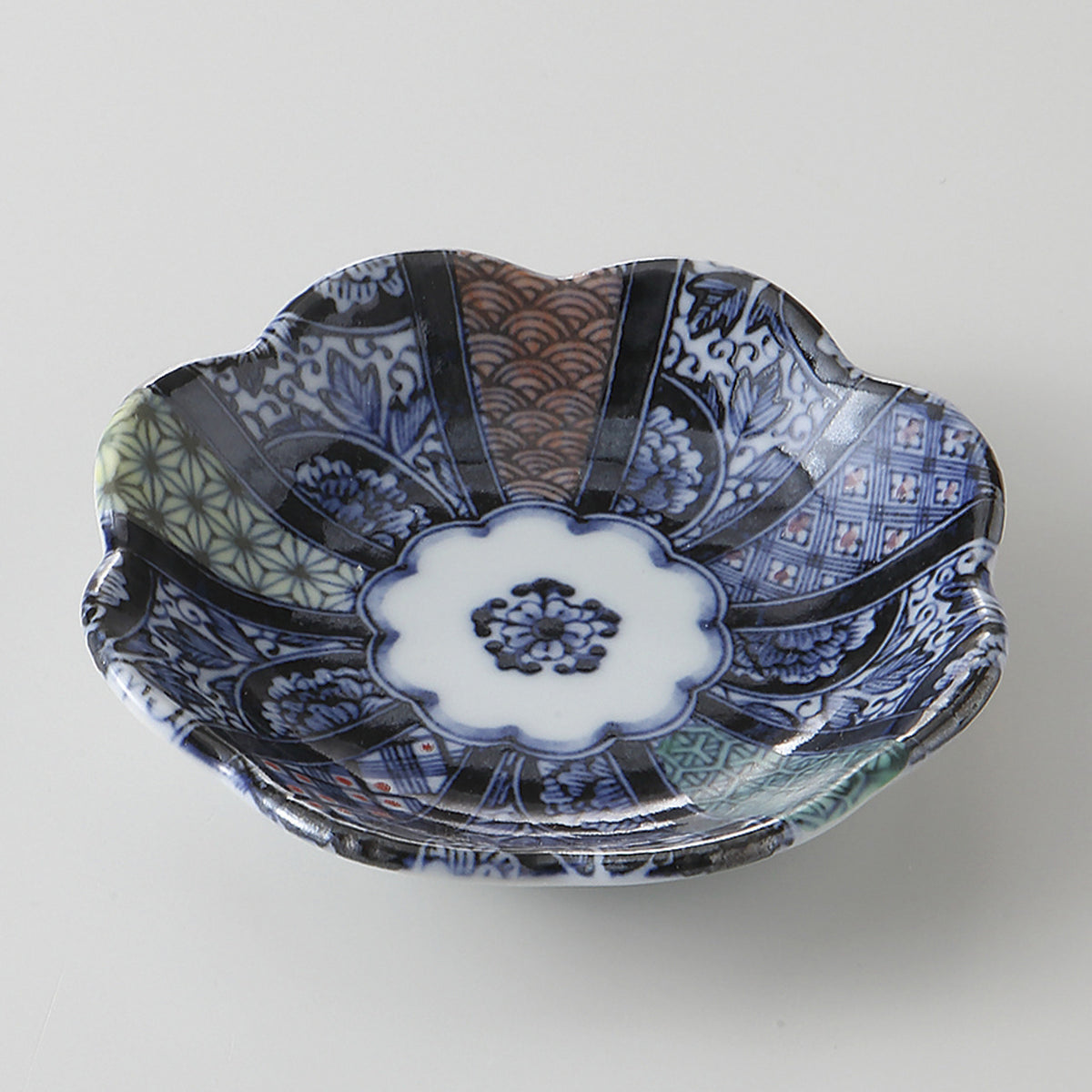 錦紺青花 5.0皿 16.5×2.2cm