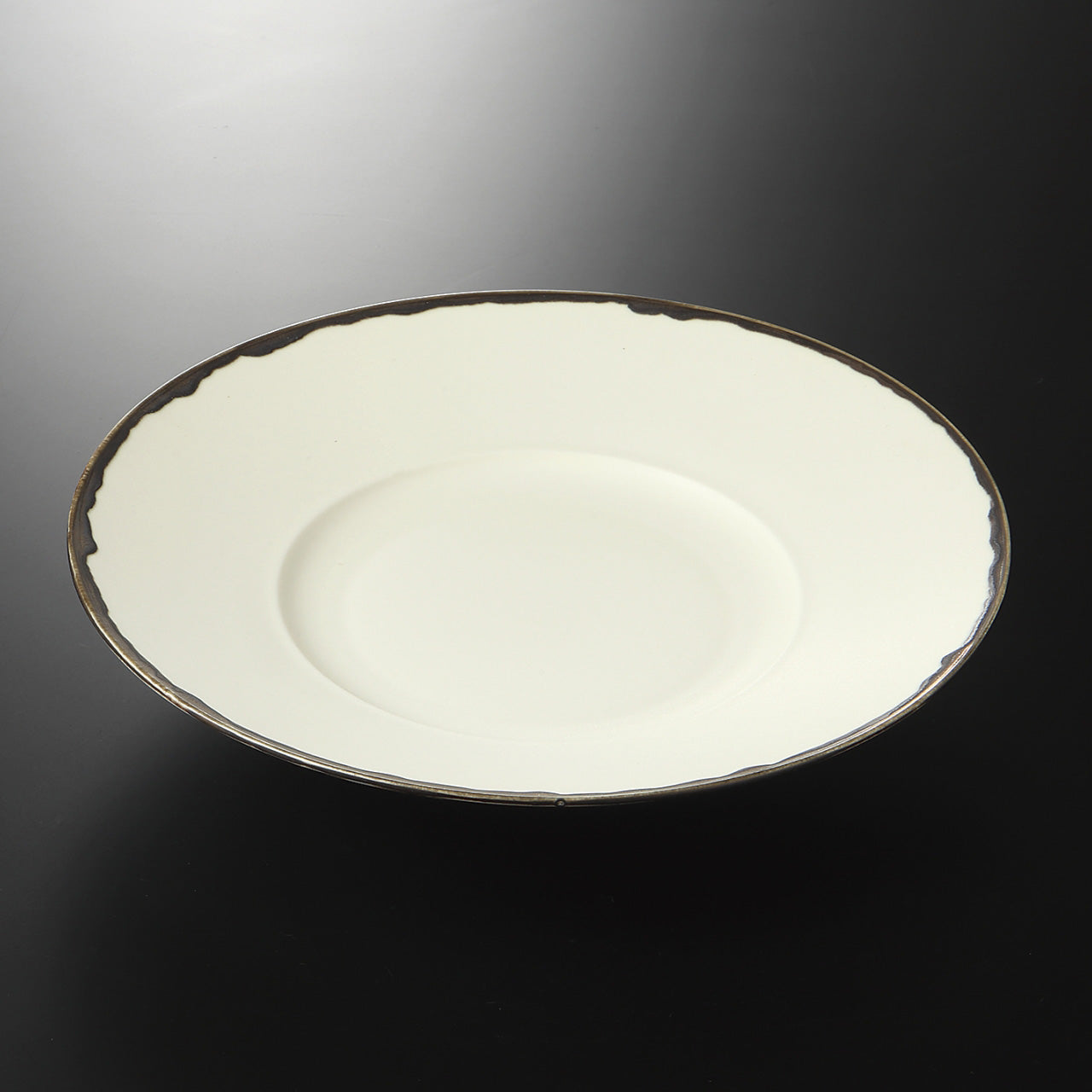 金流彩 リム皿(中) 24.6×3.4cm