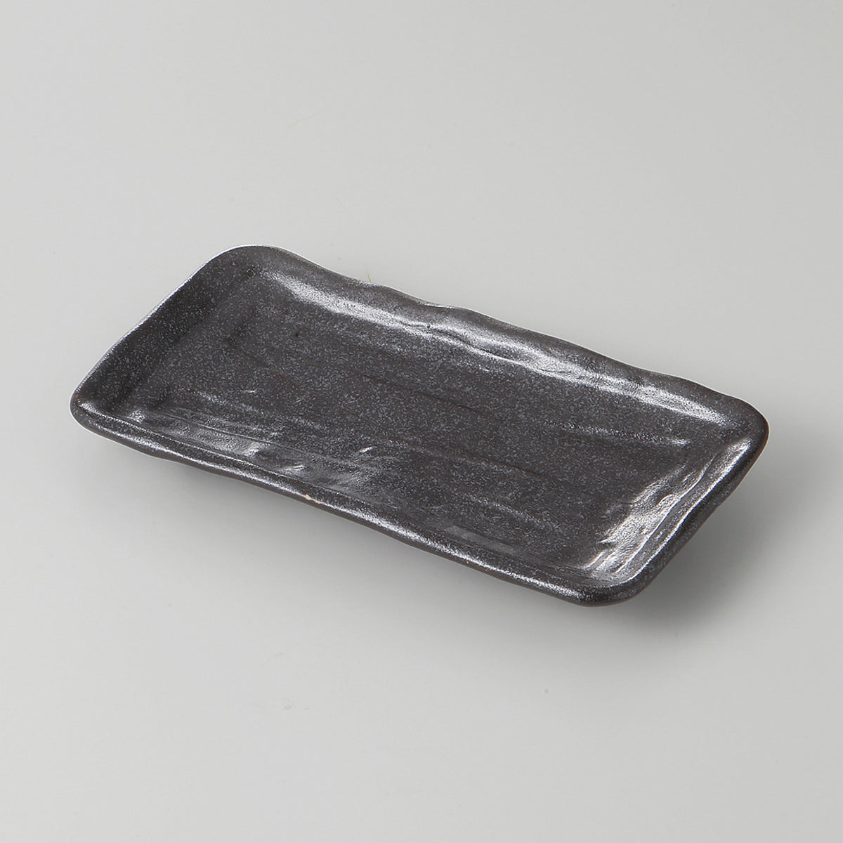 銀彩 削ぎ串皿 18.5×9.5×2cm