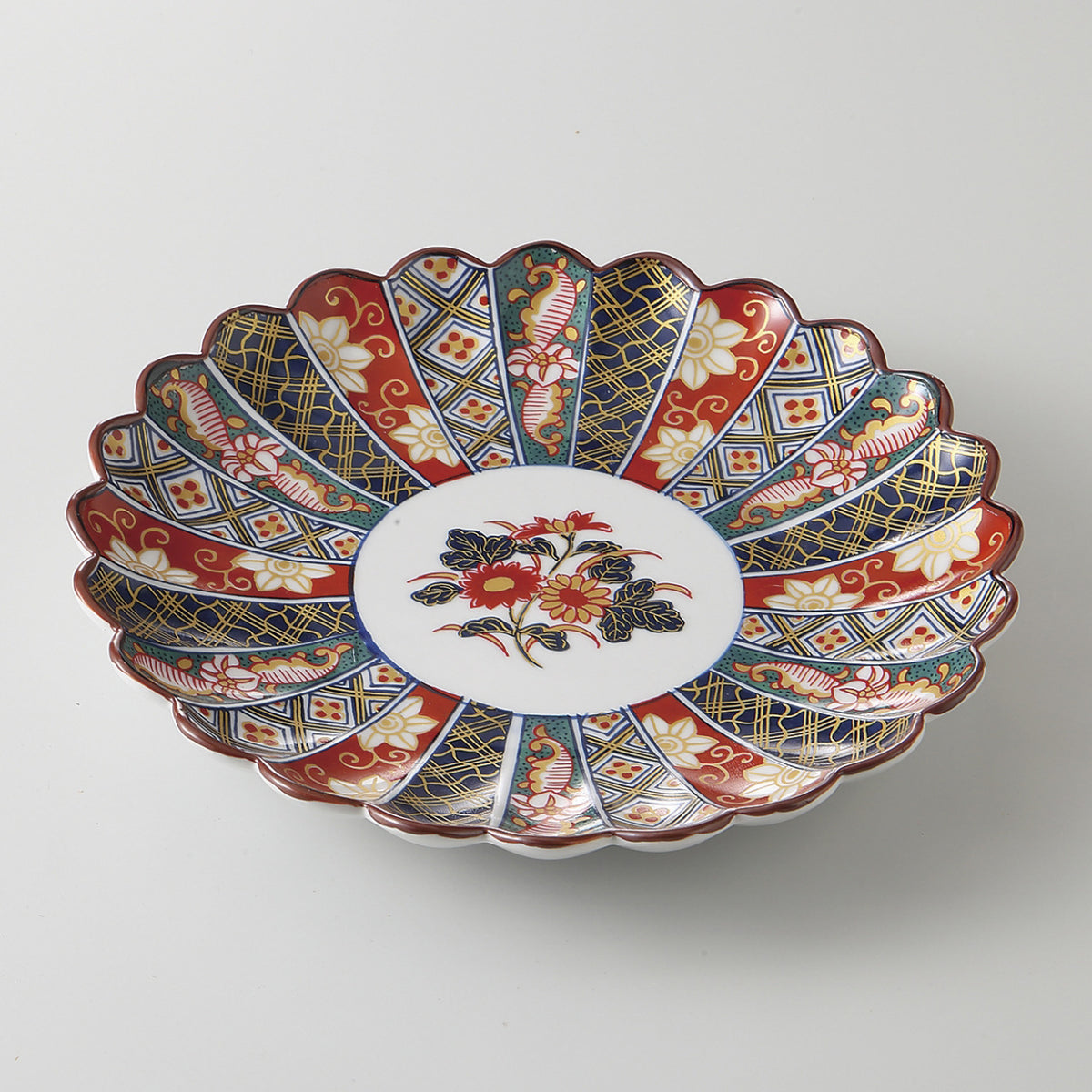 古伊万里 菊型5.0皿 16×2.7cm
