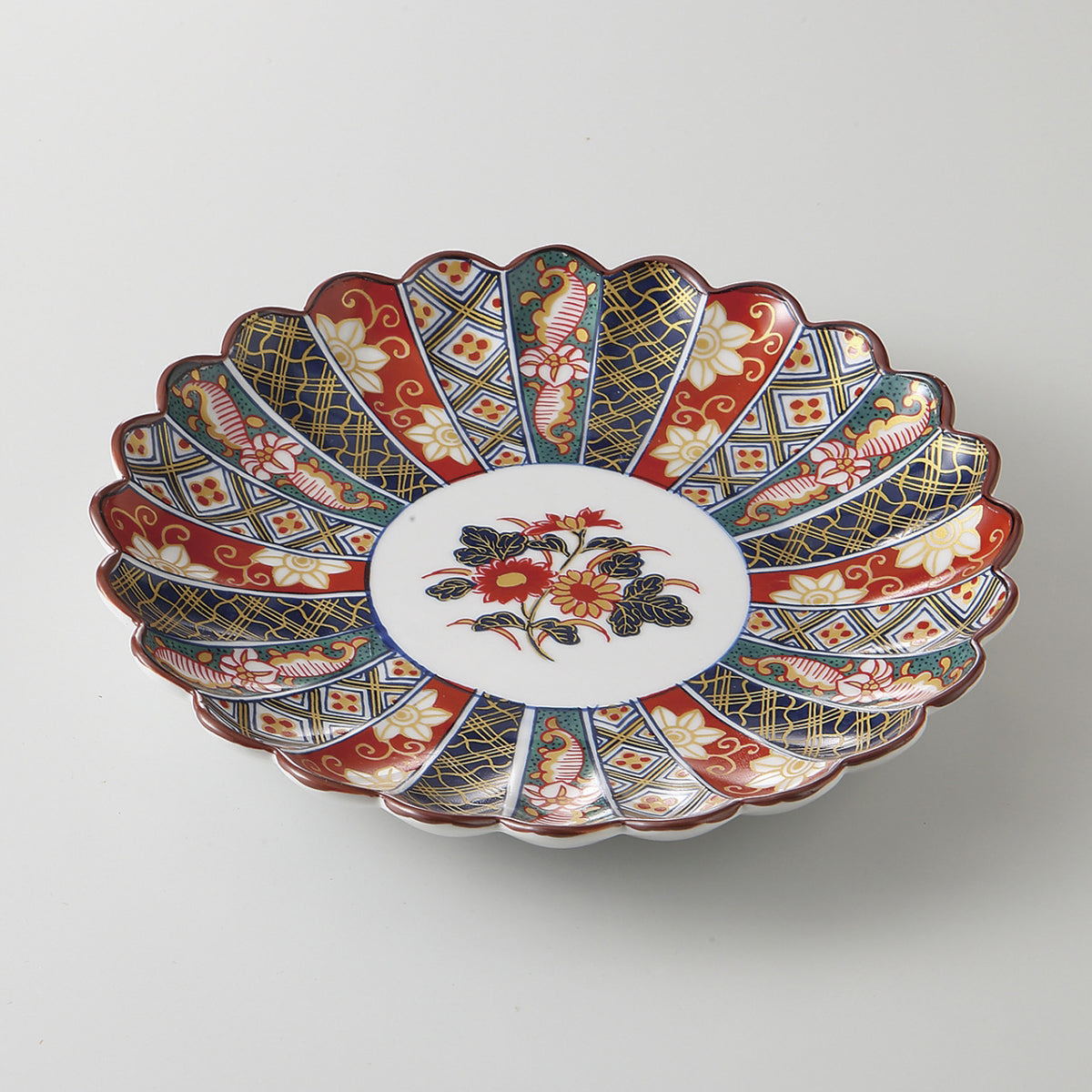 古伊万里 菊型6.0皿 19.3×3cm