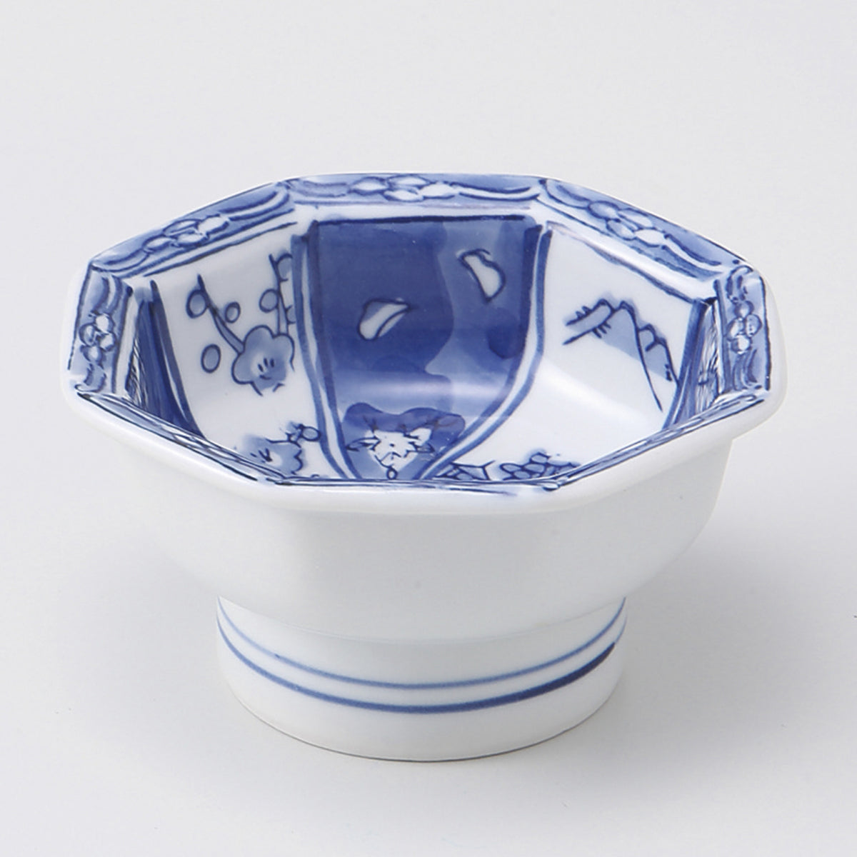 古染祥瑞 八角高台珍味 8.4×8×4.2cm