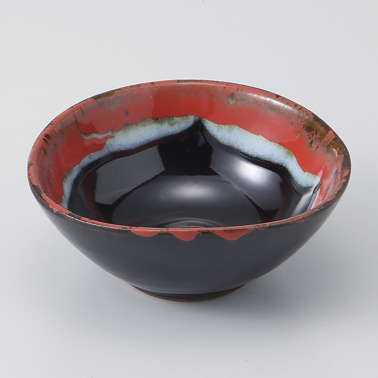 紅窯変 たわみプチボール 9.7×9.5×4cm