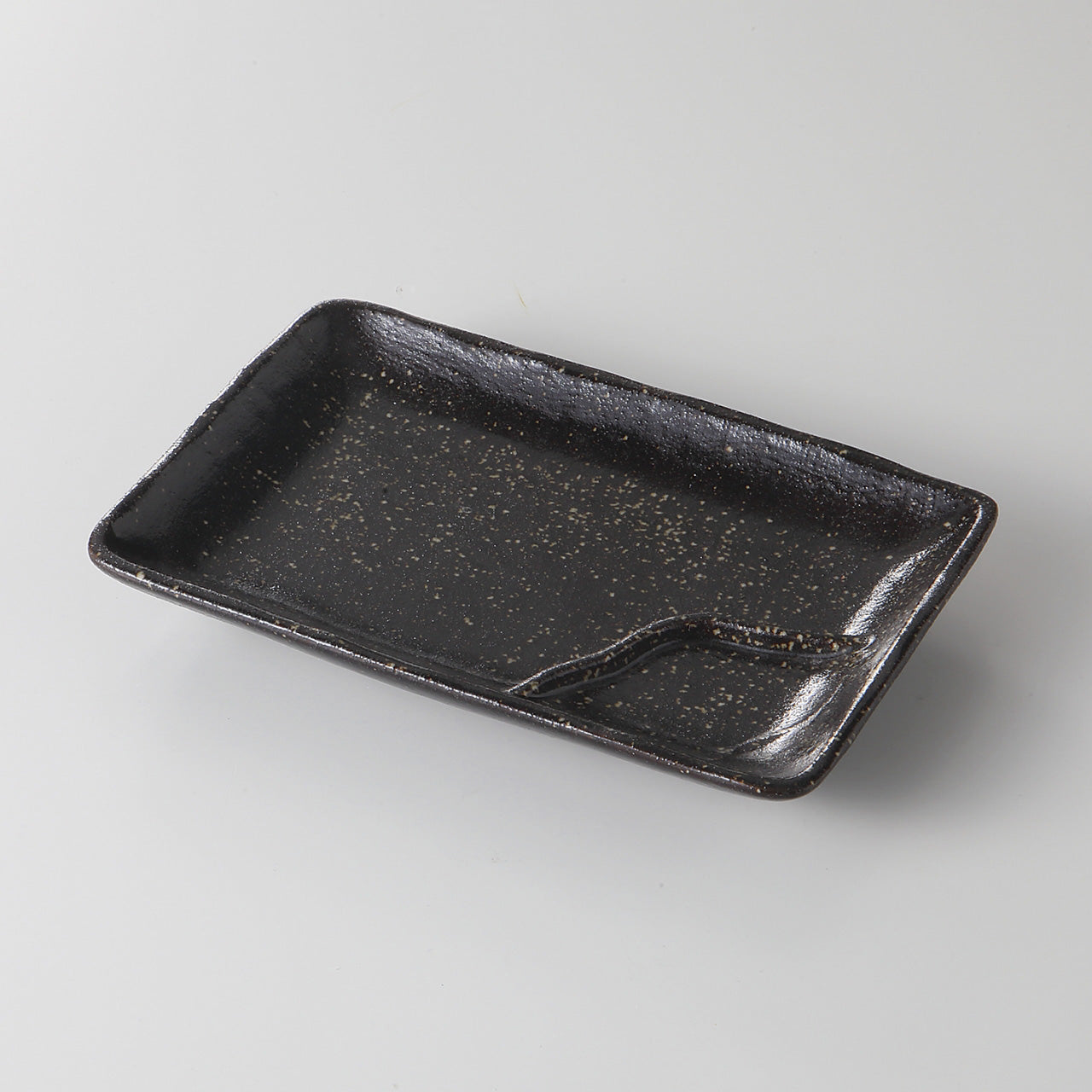 黒梨地 6寸仕切皿 17×11.2×2.5cm