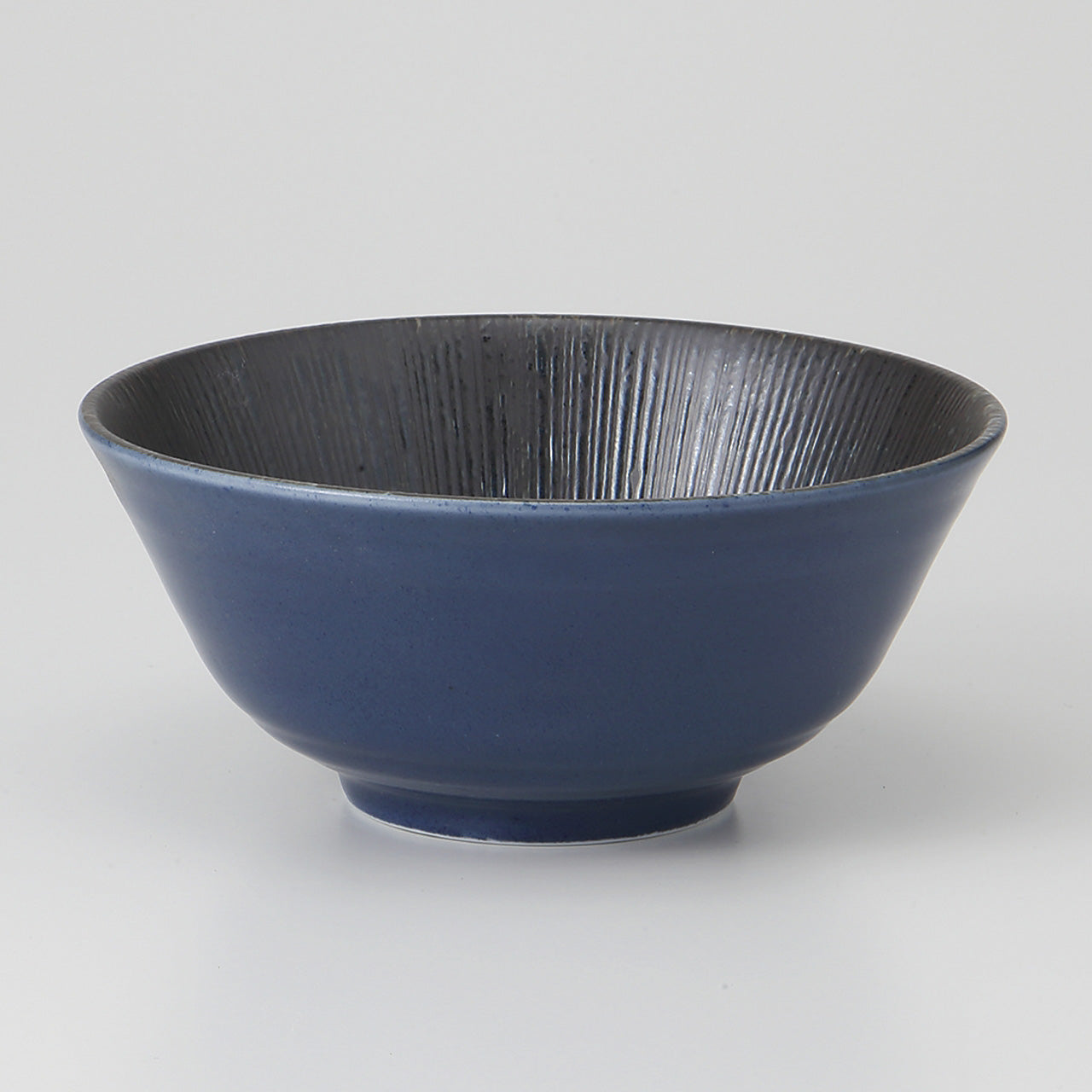 紺彫十草 4.8多用碗 15.2×6.7cm