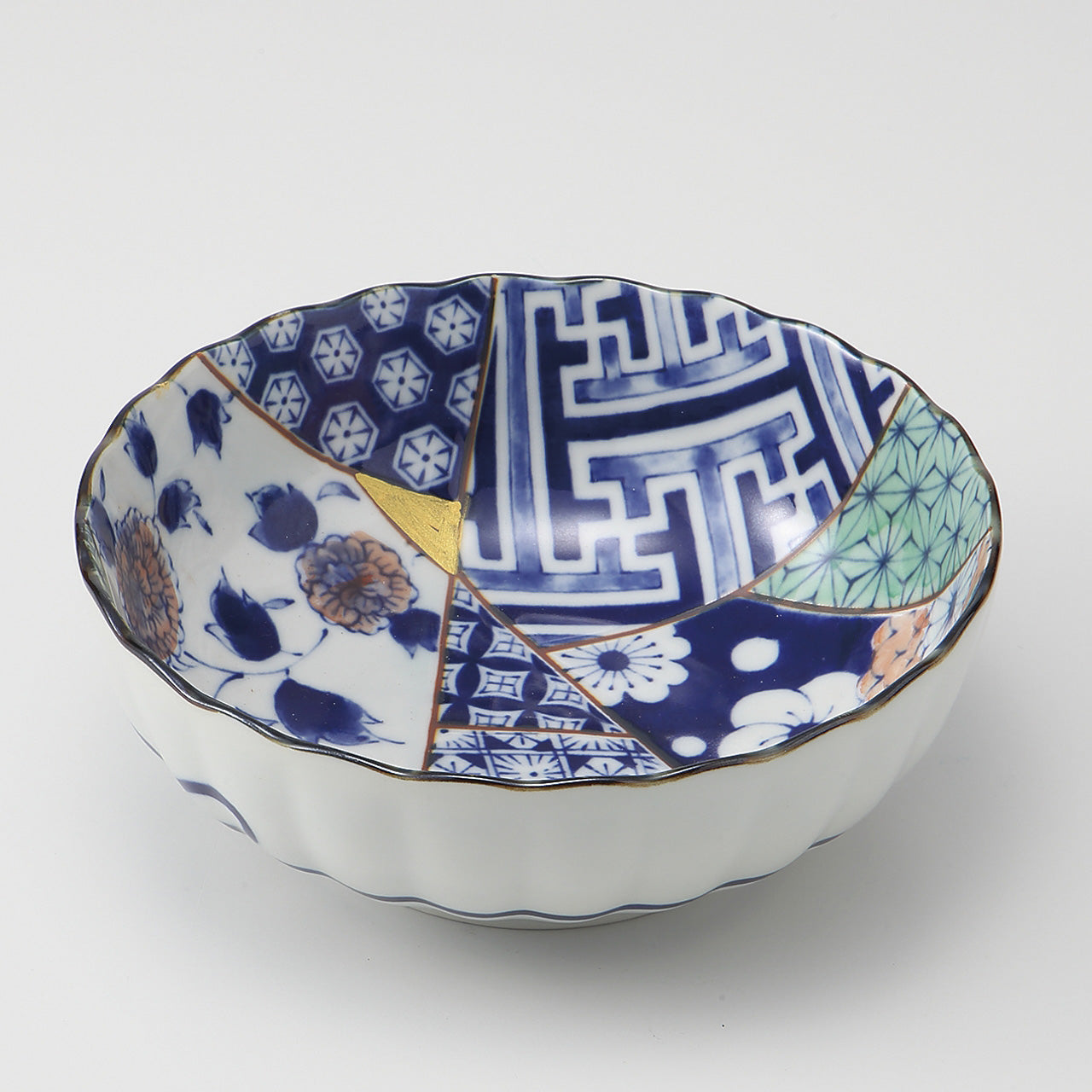 彩友禅 菊型4.5鉢 13.8×5cm