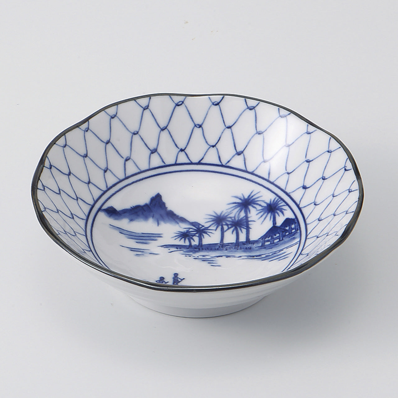 山水網目 3.3小鉢 10.9×3.5cm