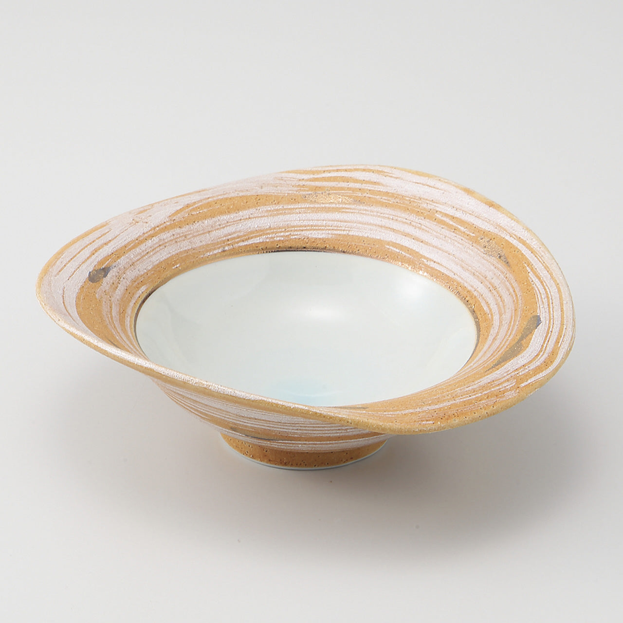信楽金銀彩 なぶり向付 15.3×15.3×5.5cm