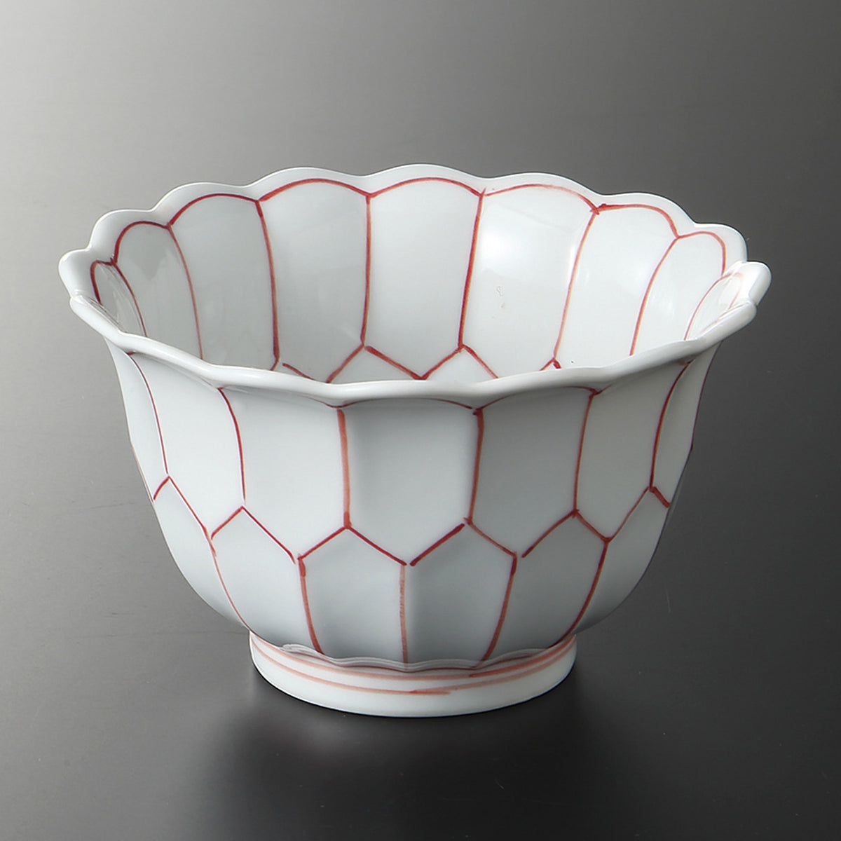 赤呉須亀甲 小鉢 17.5×3.5cm
