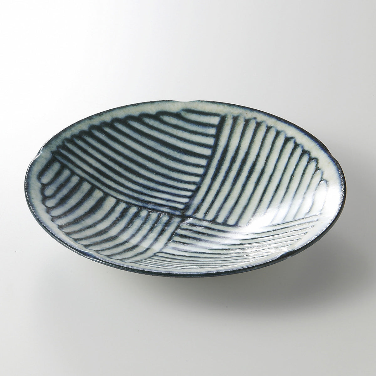 線彫均窯 7寸深皿 22.3×4cm
