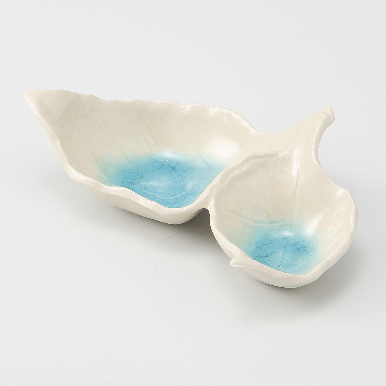 白雲 双葉小付 13.7×8.4×4.4cm