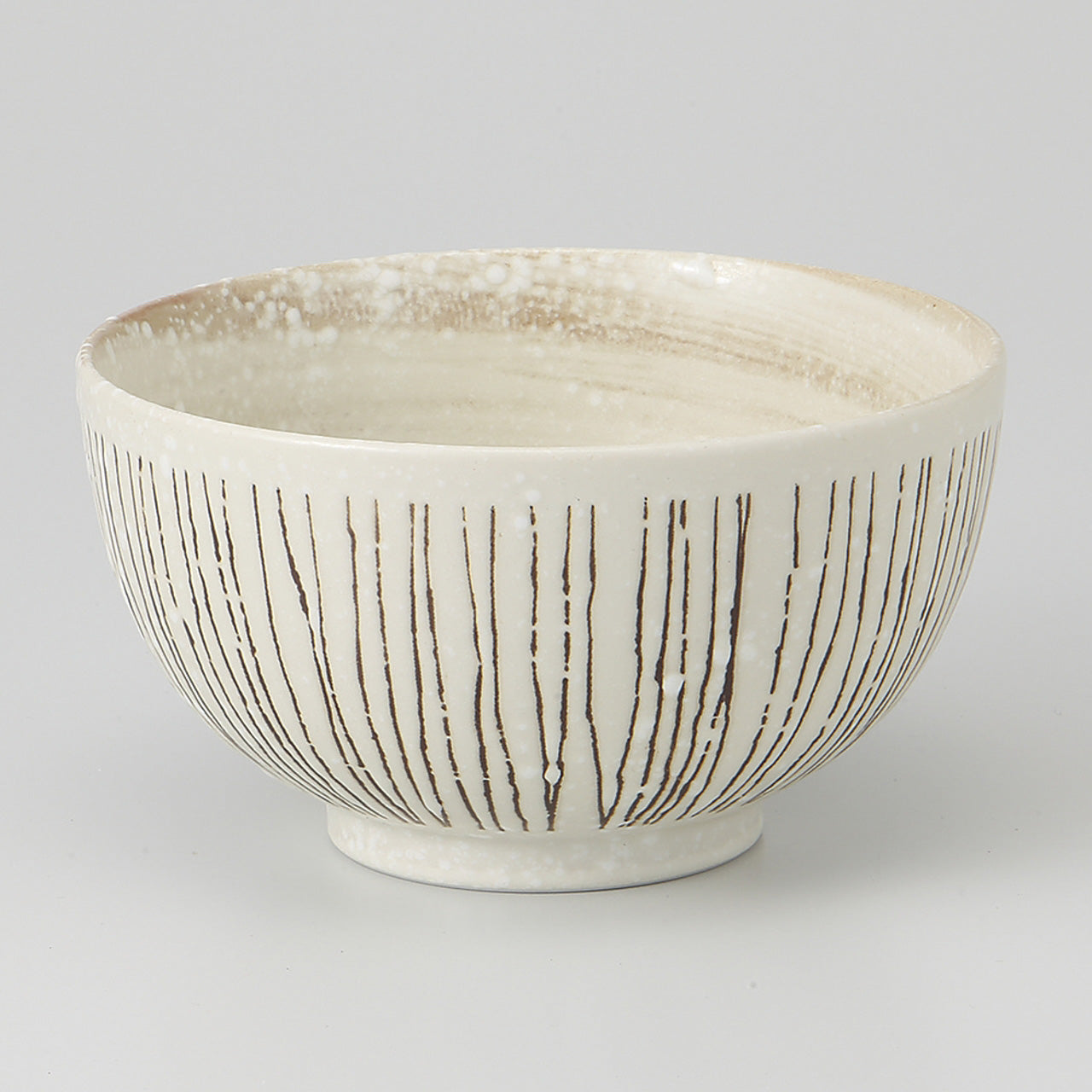 白彫十草 茶漬碗 13.1×7.3cm