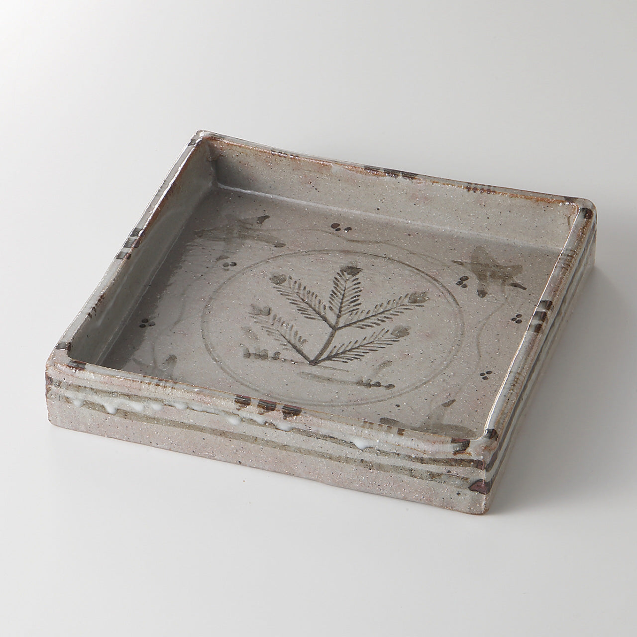 美濃唐津 若松角皿 22×2cm