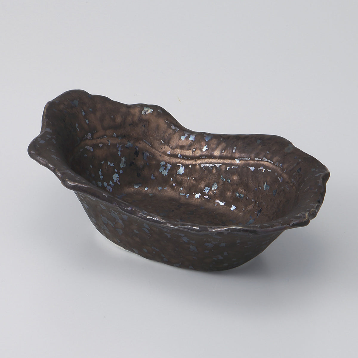 熔岩流 荒舟小鉢 19×11.8×5.3cm