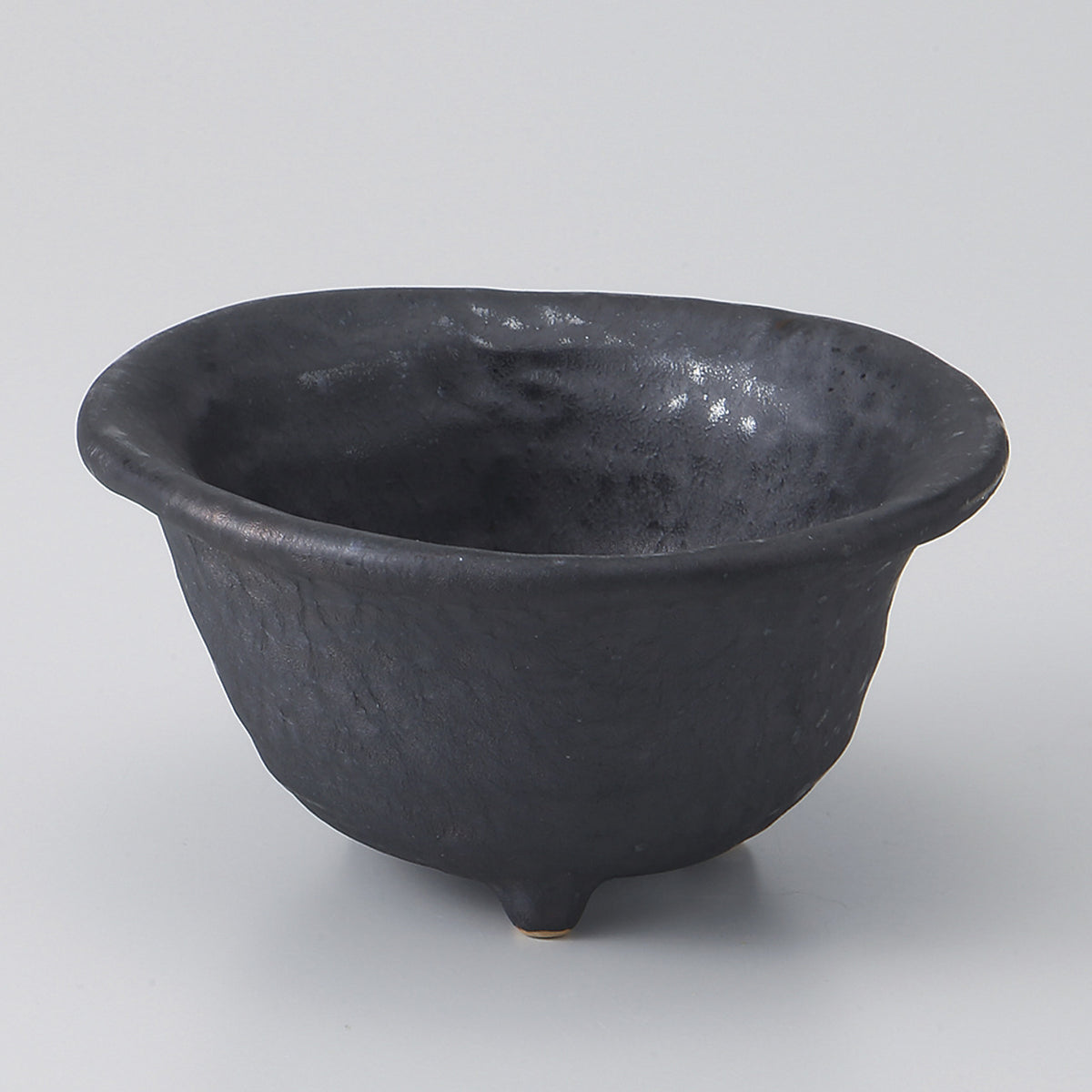 熔岩流 三つ足小鉢 12×6.2cm